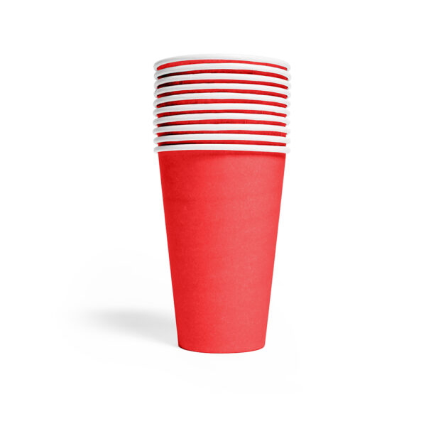 10 Paper cups 350ml FSC - Red