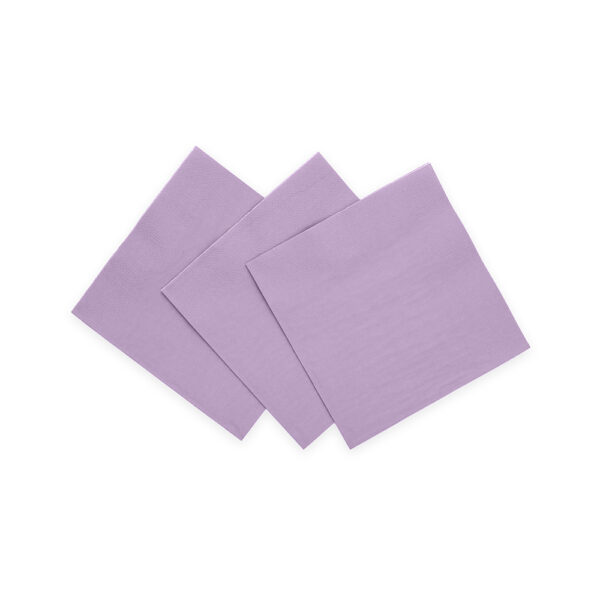 20 3-Ply Paper Cocktail Napkins 24x24cm  FSC - Lavender