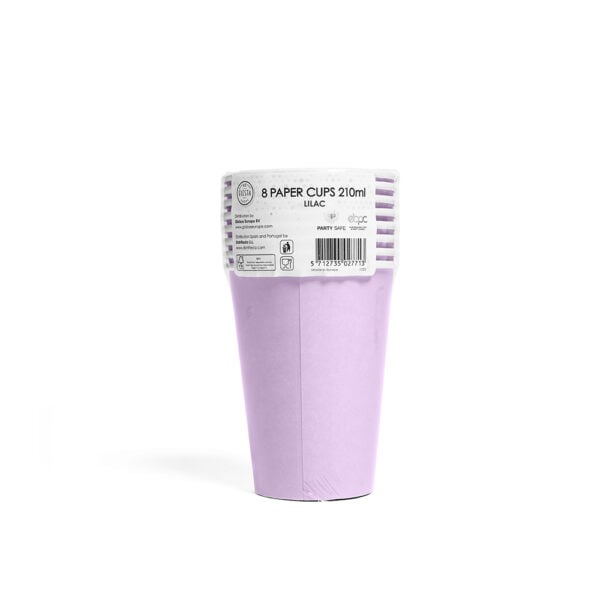 8 Paper cups 210ml FSC - Lavender - Image 2