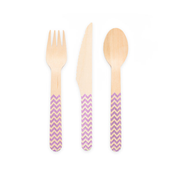 18 pcs wooden cutlery FSC - Lavender