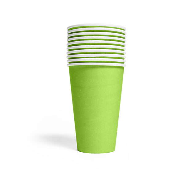 10 Paper cups 350ml FSC - Lime green