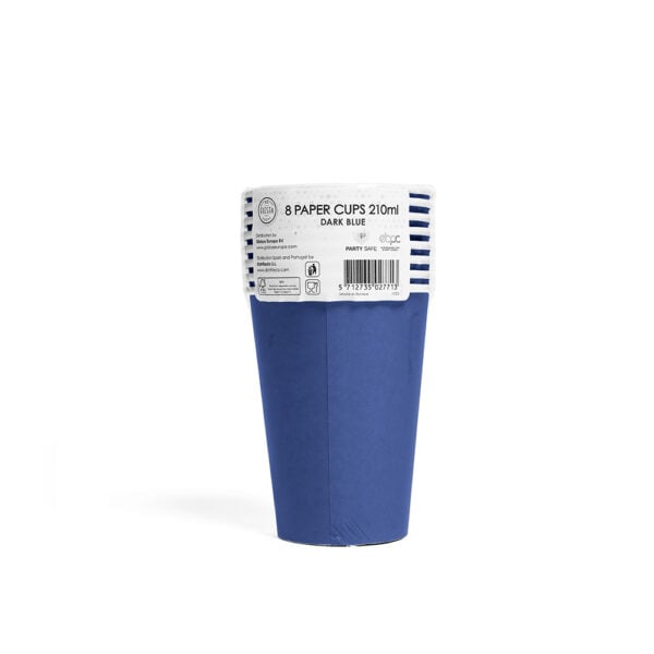 8 Paper cups 210ml FSC - Dark blue - Image 2