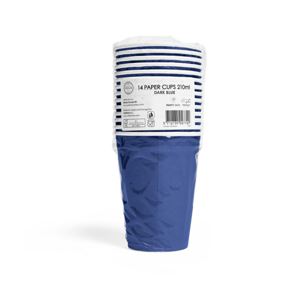 14 Paper cups 210ml FSC - Dark blue - Image 2