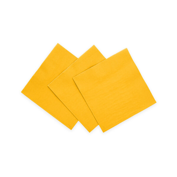 20 Napkins 3-ply 24x24cm FSC - Yellow