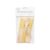 18 pcs wooden cutlery FSC - Yellow - Image 2