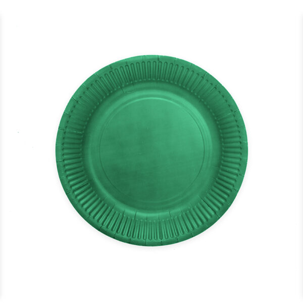 16 Paper plates 23cm FSC - Dark green