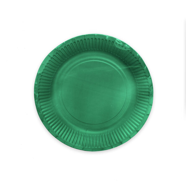 16 Paper plates 23cm FSC - Dark green - Image 2