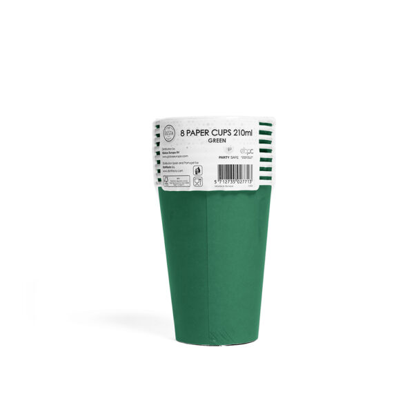 8 Paper cups 210ml FSC - Dark green - Image 2