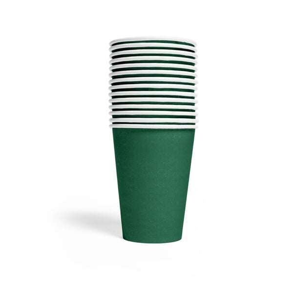 14 Paper cups 210ml FSC - Dark green