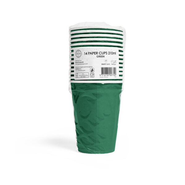 14 Paper cups 210ml FSC - Dark green - Image 2