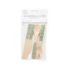 18 pcs wooden cutlery FSC - Dark green - Image 2