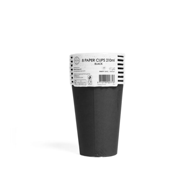 8 Paper cups 210ml FSC - Black - Image 2