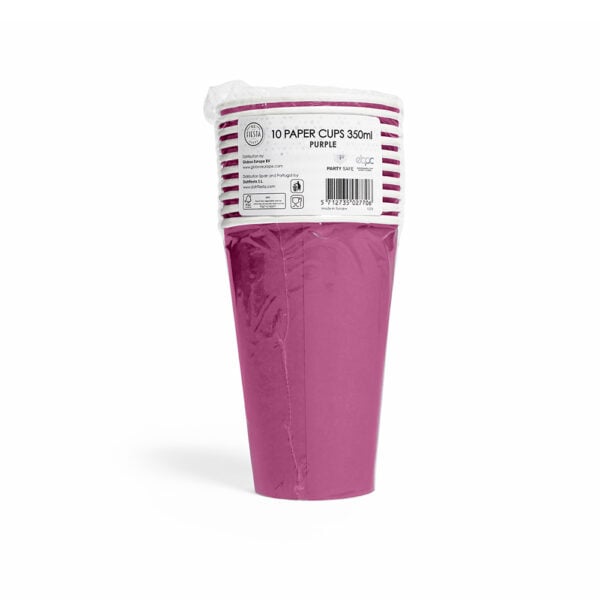 10 Paper cups 350ml FSC - Purple - Image 2