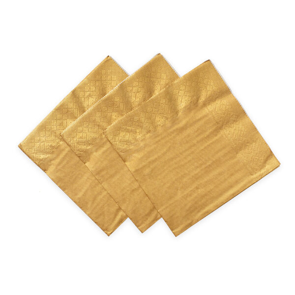 20 Napkins 3-ply 33x33cm FSC - Gold