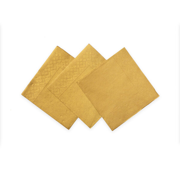 20 Napkins 3-ply 24x24cm FSC - Gold