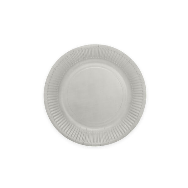 20 Paper plates 18cm FSC - Silver