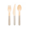 18 pcs wooden cutlery FSC - Silver