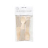 18 pcs wooden cutlery FSC - Silver - Image 2