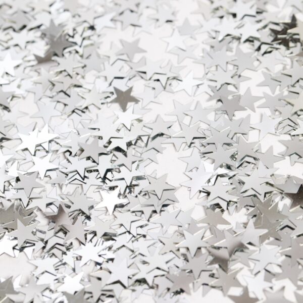Table confetti Silver stars - 14 grams