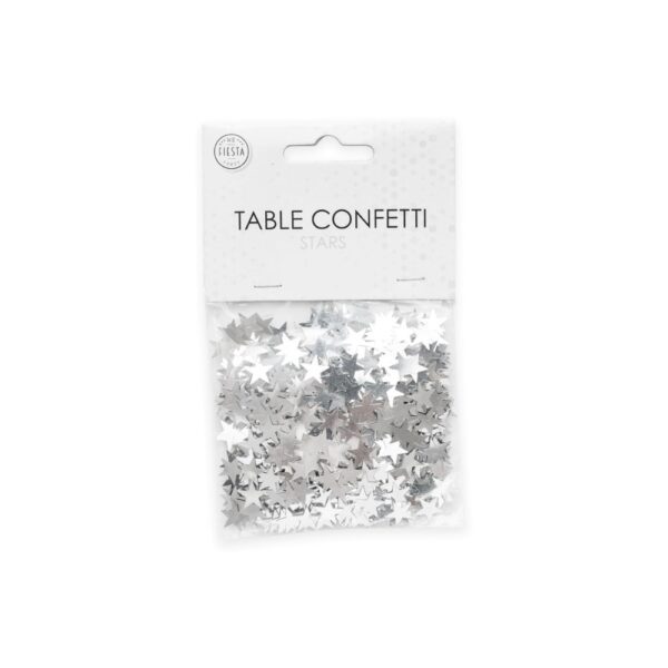 Table confetti Silver stars - 14 grams - Image 2