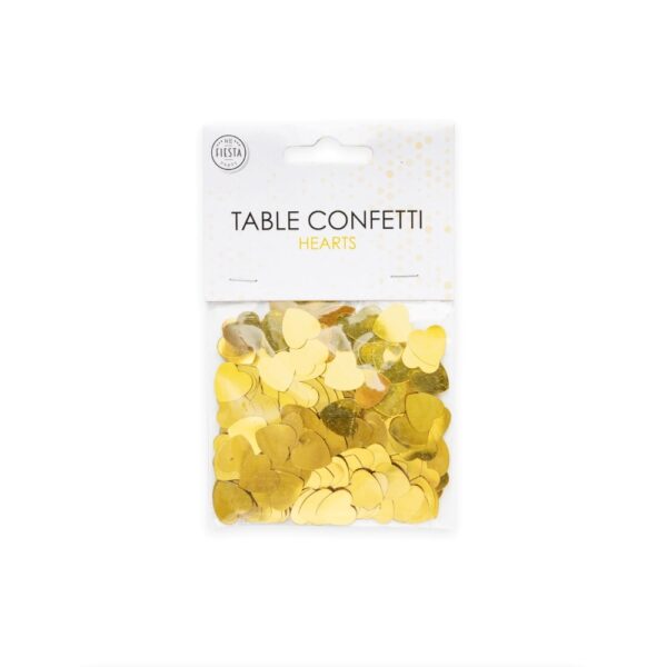 Table confetti Gold hearts - 14 grams - Image 2