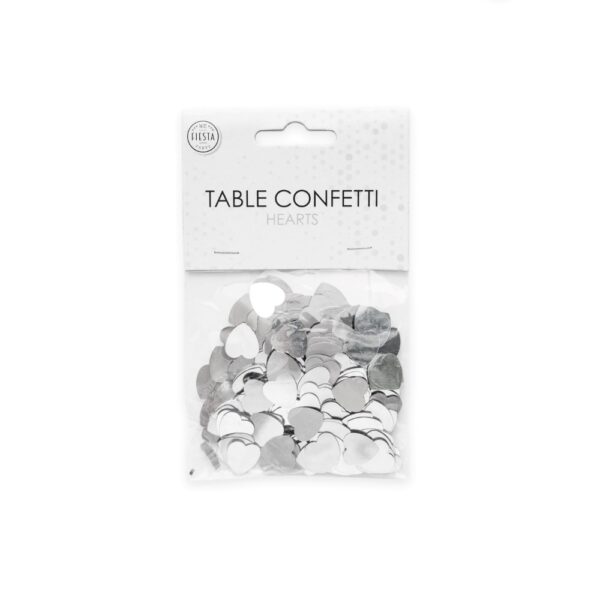 Table confetti Silver hearts - 14 grams - Image 2