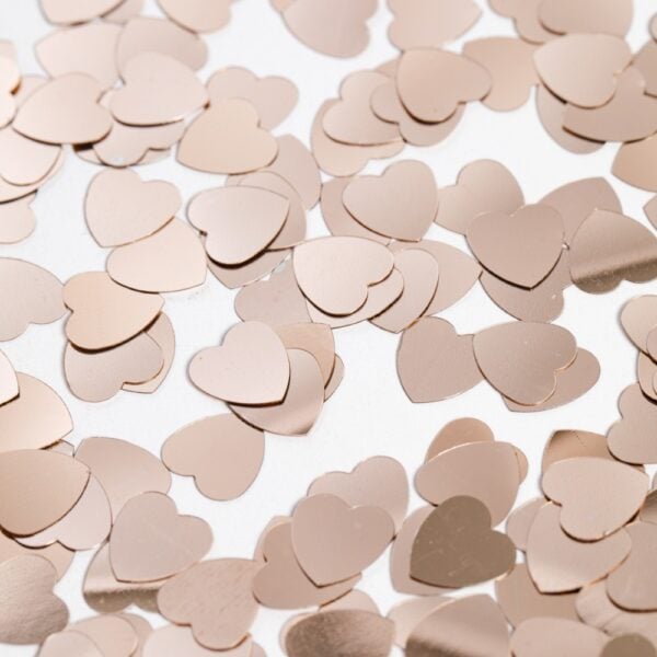 Table confetti Rose gold hearts - 14 grams