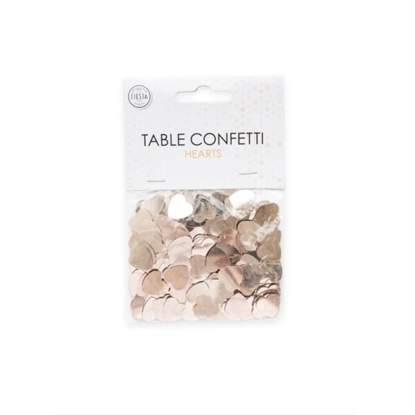 Table confetti Rose gold hearts - 14 grams - Image 2