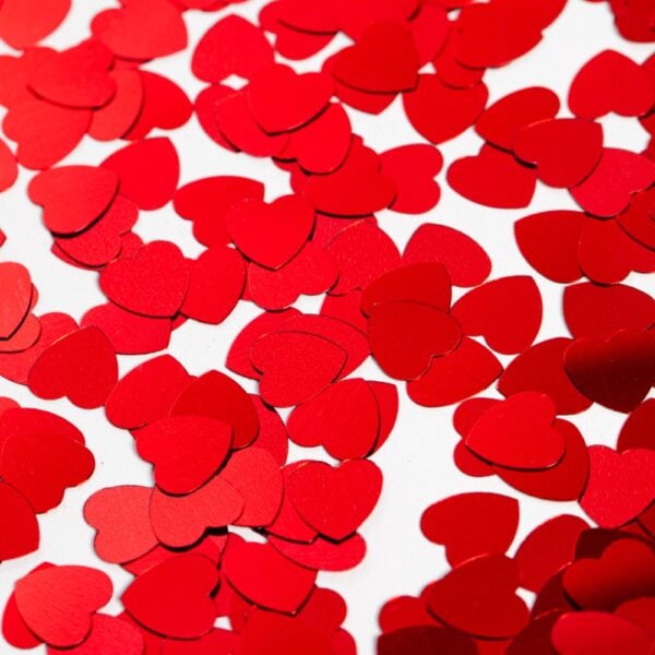 Table confetti Red hearts - 14 grams