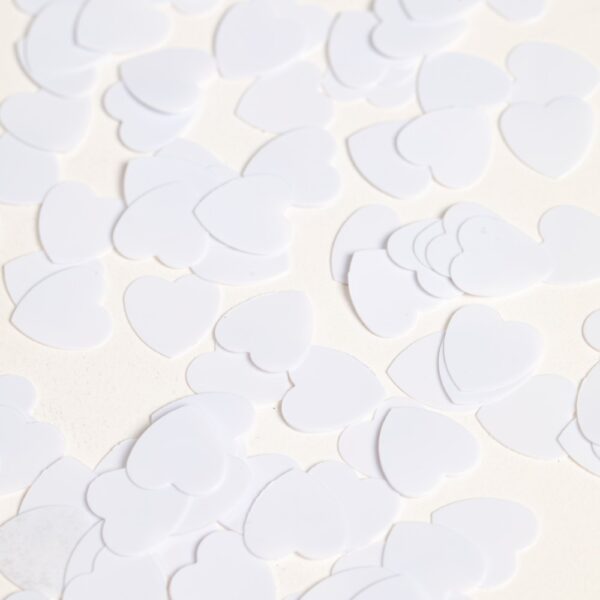 Table confetti White hearts - 14 grams