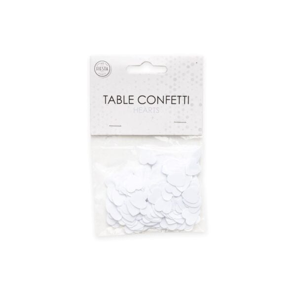 Table confetti White hearts - 14 grams - Image 2