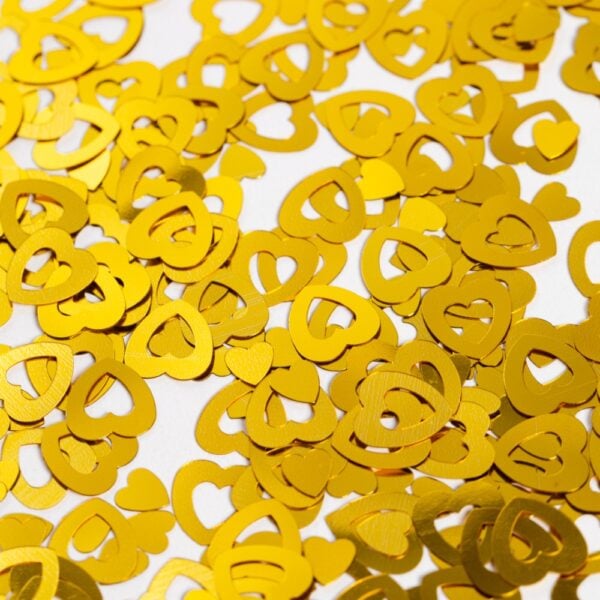 Table confetti Gold open hearts - 14 grams
