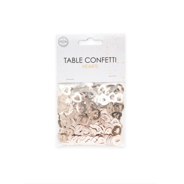 Table confetti Rose gold open hearts - 14 grams - Image 2