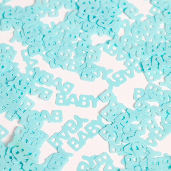 Table confetti Blue text "baby" - 14 grams