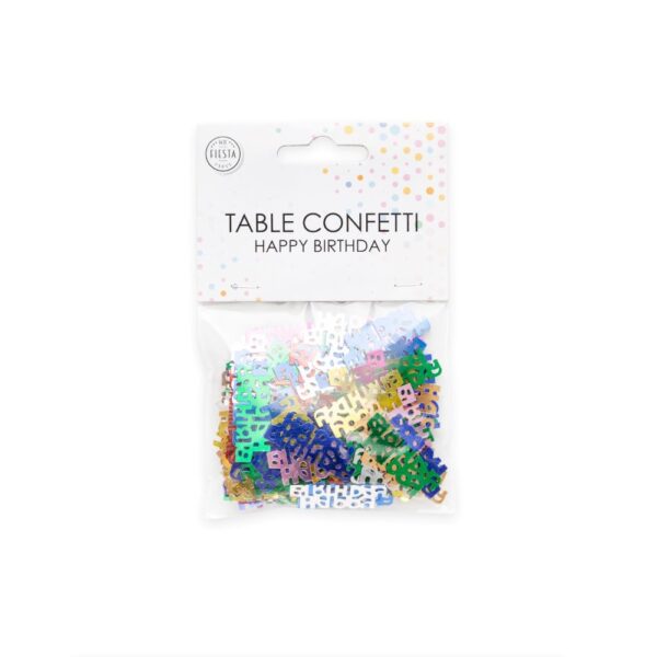 Table confetti Multicolour text "Happy Birthday" - 14 grams - Image 2