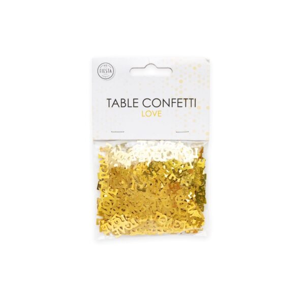 Table confetti Gold text "Love" - 14 grams - Image 2