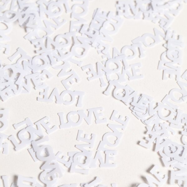 Table confetti White text "Love" - 14 grams