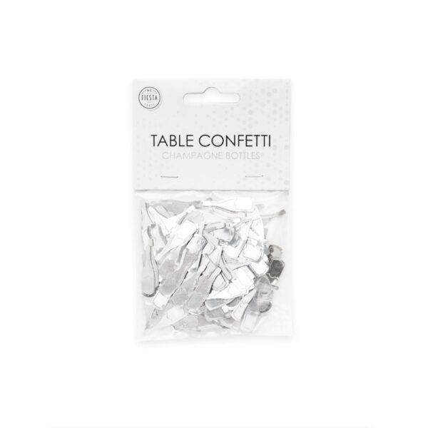 Table confetti Silver champagne bottle - 14 grams - Image 2