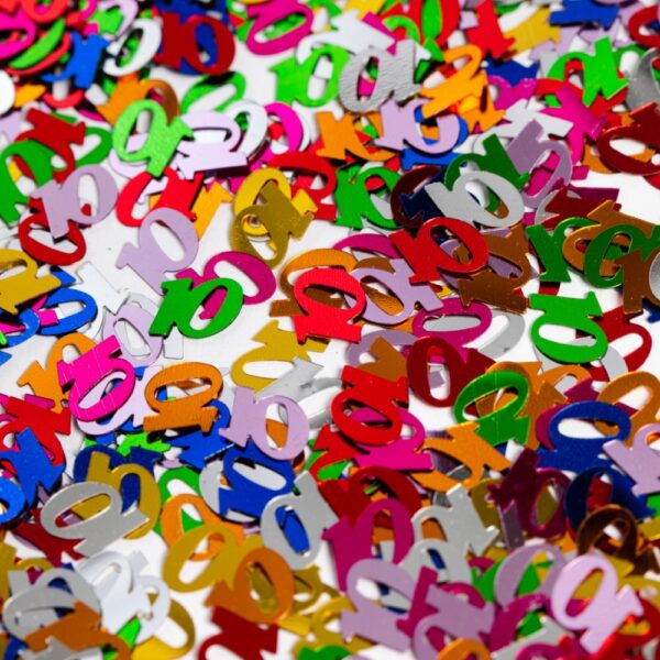 Table confetti Multicolour number 10 - 14 grams