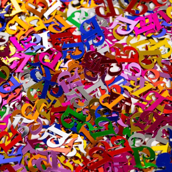 Table confetti Multicolour number 15 - 14 grams