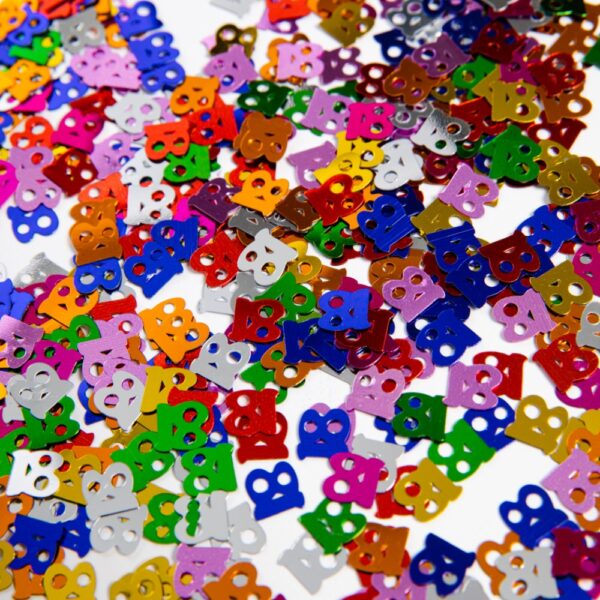 Table confetti Multicolour number 18 - 14 grams