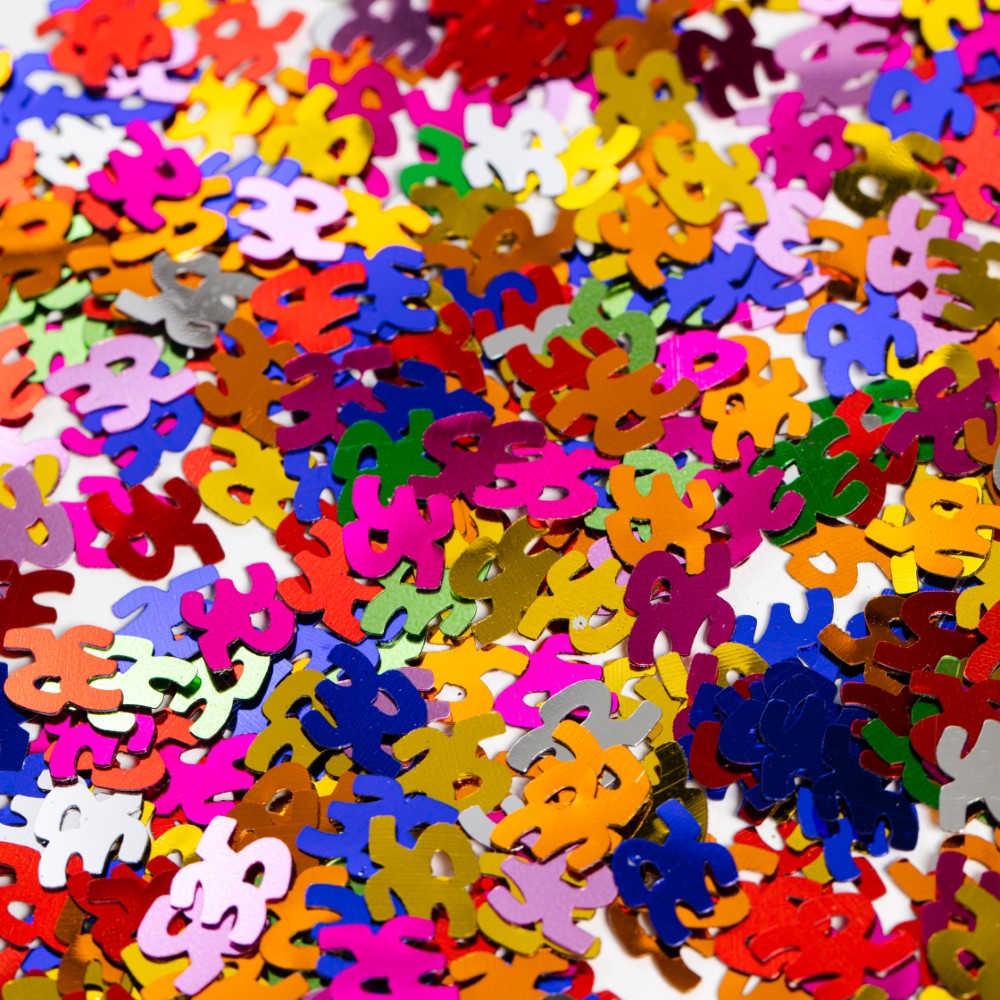Table confetti Multicolour number 35 - 14 grams - Globos Europe