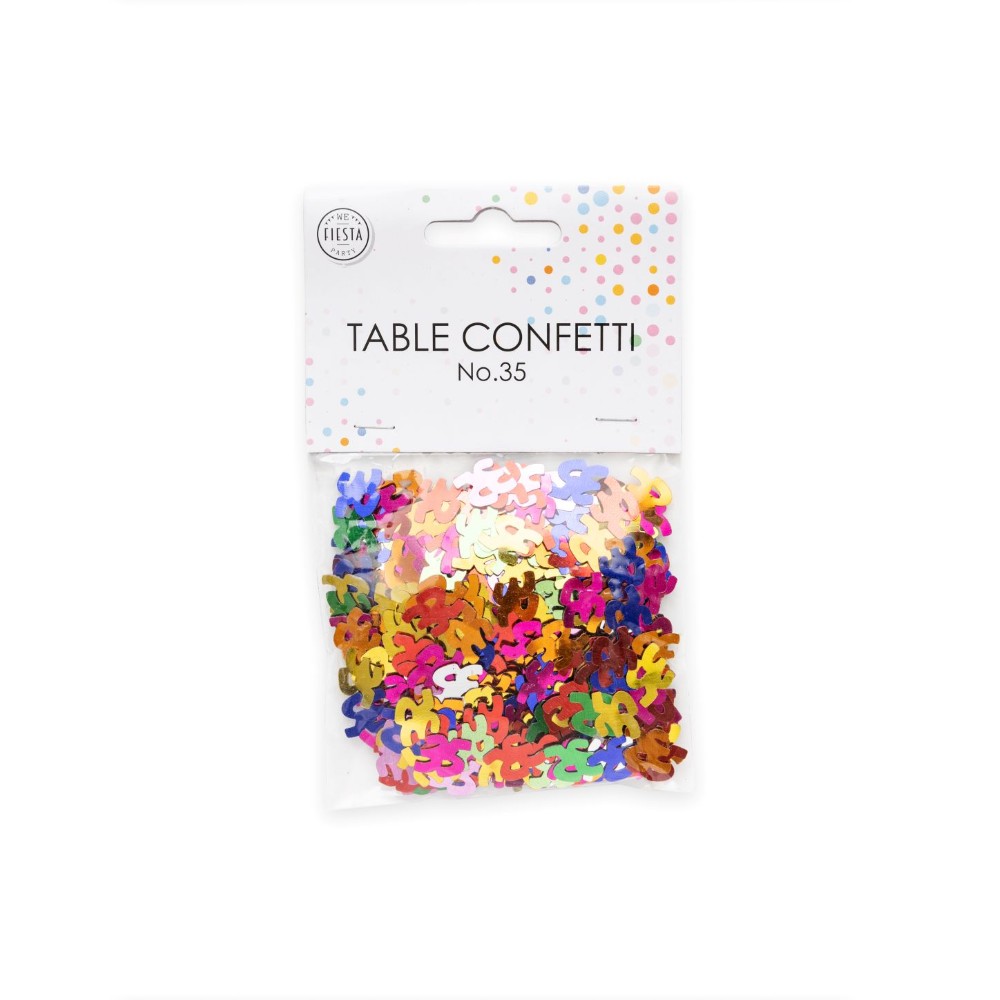 Table confetti Multicolour number 35 - 14 grams - Globos Europe