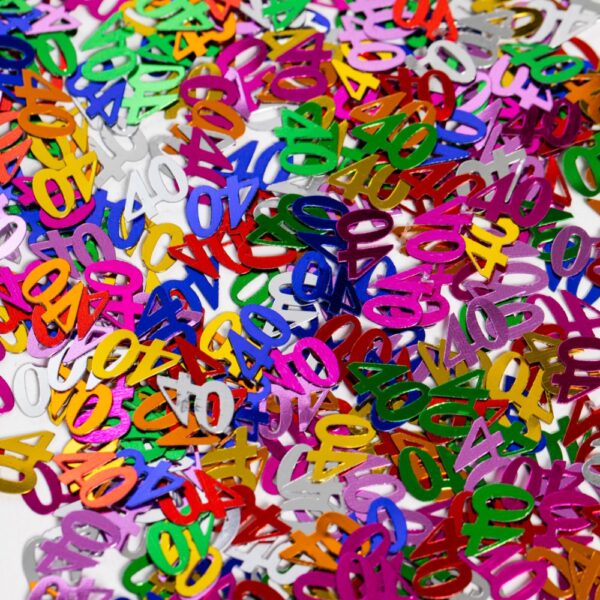 Table confetti Multicolour number 40 - 14 grams