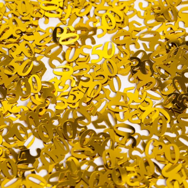 Table confetti Gold number 50 - 14 grams