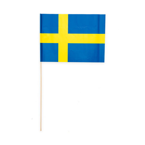 10 Paper flag 20x30cm Sweden