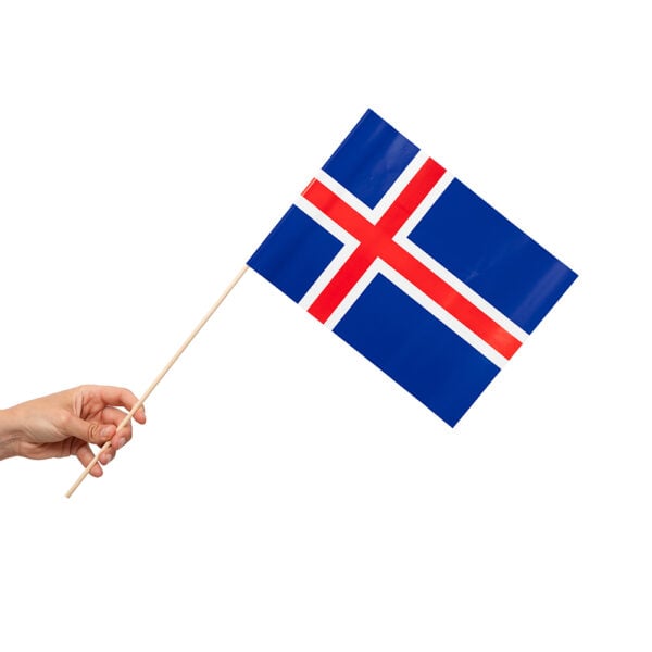 10 Paper flag 20x30cm Iceland - Image 2