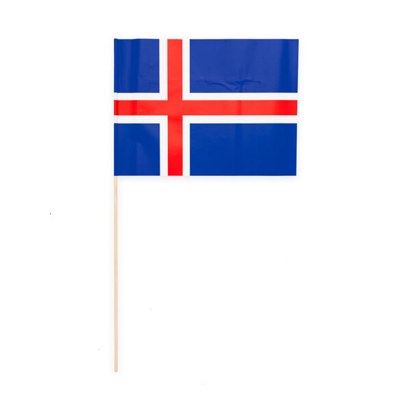 10 Paper flag 20x30cm Iceland