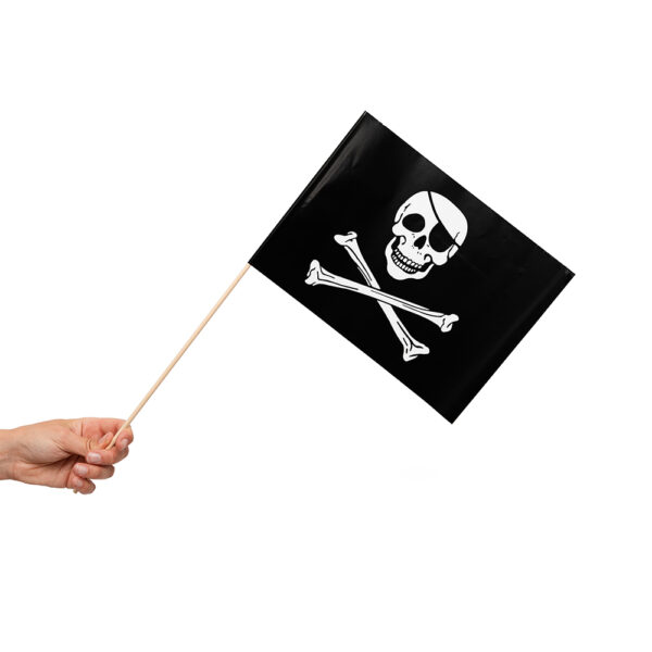 10 Paper flag 20x30cm Pirate - Image 2