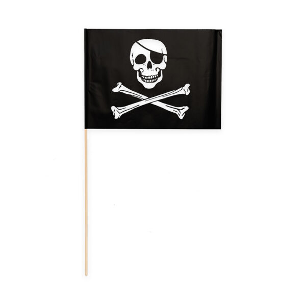 10 Paper flag 20x30cm Pirate